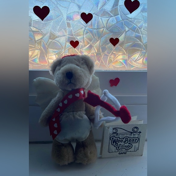 Wee Bears Cupid Teddy Bear with Red and White Accents - Picture 1 of 5